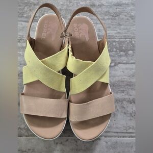 Sorel Women's Sandals in Yellow and Tan